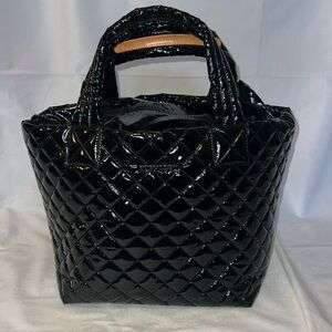 MZ Wallace small metro tote in black lacquer